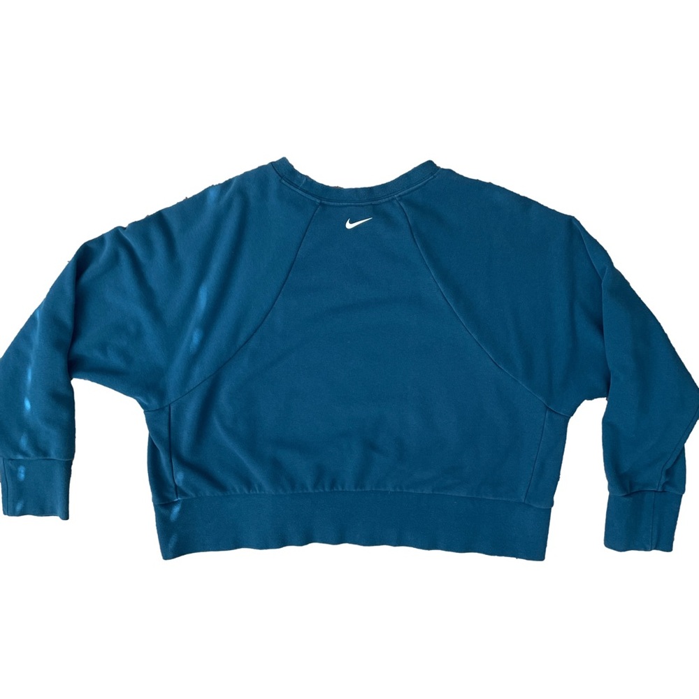 Nike Teal Blue Cropped Sweatshirt - Picture 2 of 3